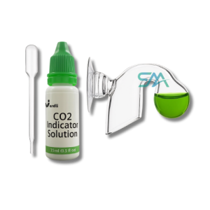 CO2 Drop Checker with Indicator Solution for planted aquarium CO2 monitoring