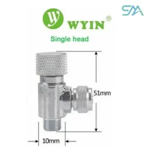 WYIN Double Head Check Valve NRV Steel – Anti-backflow CO2 valve for safe aquarium setup | SMA aquarium product image