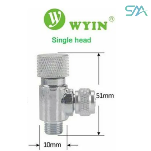WYIN Double Head Check Valve NRV Steel – Anti-backflow CO2 valve for safe aquarium setup | SMA aquarium product image