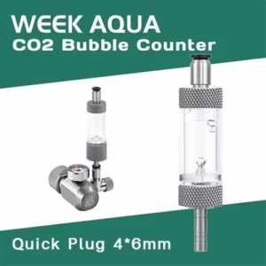 Week Aqua Single Head Bubble Counter Water Injection – CO2 bubble counter for accurate gas flow control | SMA aquarium product image