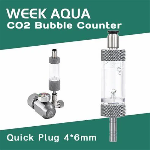 Week Aqua Single Head Bubble Counter Water Injection – CO2 bubble counter for accurate gas flow control | SMA aquarium product image