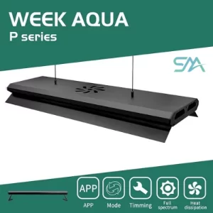 Week Aqua P Pro WRGB Light with App Controller – High performance planted aquarium LED light available in P900 and P1200 models | SMA aquarium product image