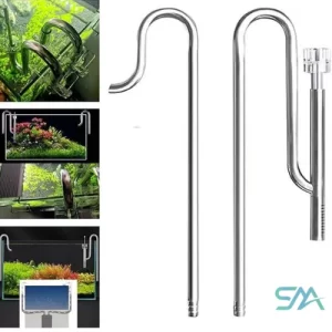 WYIN Stainless Steel Lily Pipe with Skimmer – Stainless inlet and outlet lily pipe with surface skimmer available in multiple sizes | SMA aquarium product image
