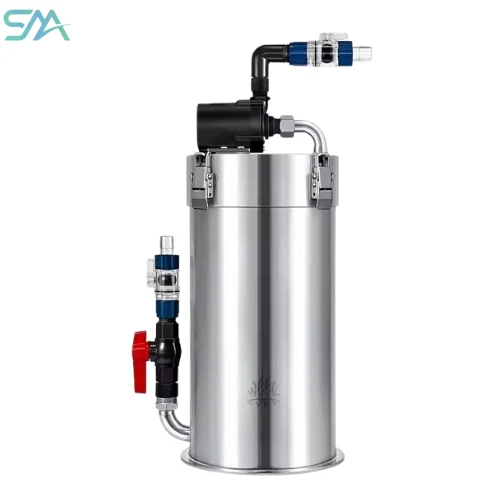 Week Aqua Stainless Canister Filter ES Series – Stainless external aquarium canister filter available in ES1800 and ES2200 models | SMA aquarium product image