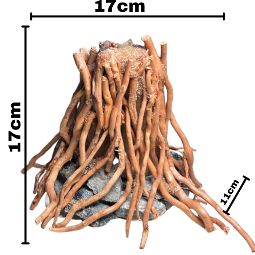 SMA Customized Bonsai Driftwood Tree & Stone Base Aquascaping Centerpiece/SMA014 aquarium product image