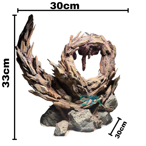 SMA Customized Dragon Wood Ring & Vortex Hardscape/SM007 aquarium product image