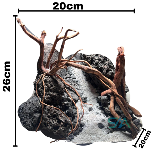 SMA Customized Driftwood Root & Crystal Stone Tunnel/SMA009 aquarium product image
