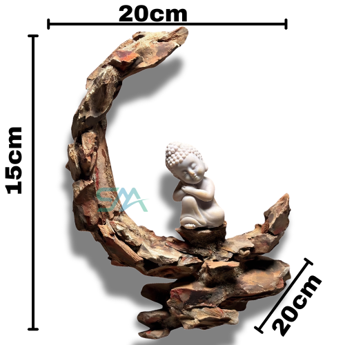 SMA customized Zen Buddha Moon Cave Decor/SMA002 aquarium product image