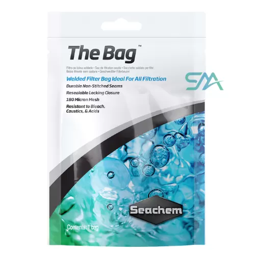 Seachem The Bag 5″ x 9.5″ reusable aquarium filter media bag for holding filtration media