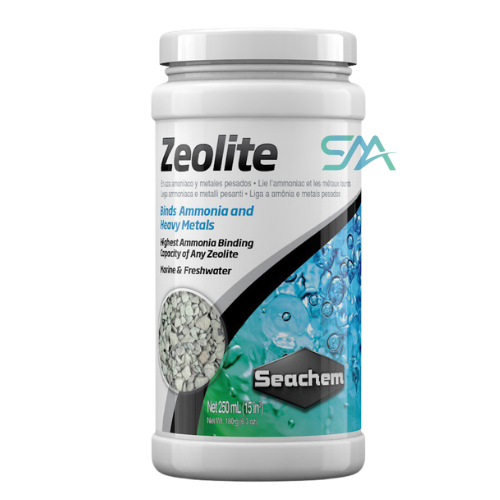 seachem Zeolite (250 mL-4 L) | natural zeolite filter media that removes toxic ammonia from aquarium water aquarium product image