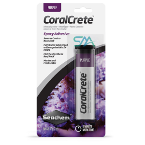 seachem CoralCrete – Purple 114 g | purple-colored epoxy for mounting corals or aquascape underwater aquarium product image