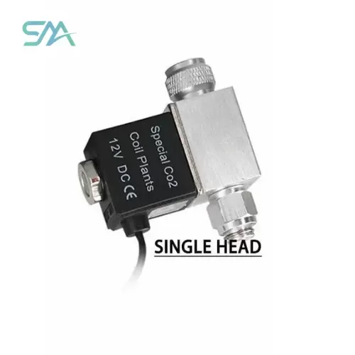 Week Aqua single head CO2 solenoid with adapter for aquarium CO2 regulators