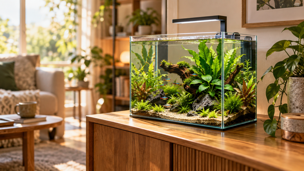 Sunlit Nano Aquarium Nook
