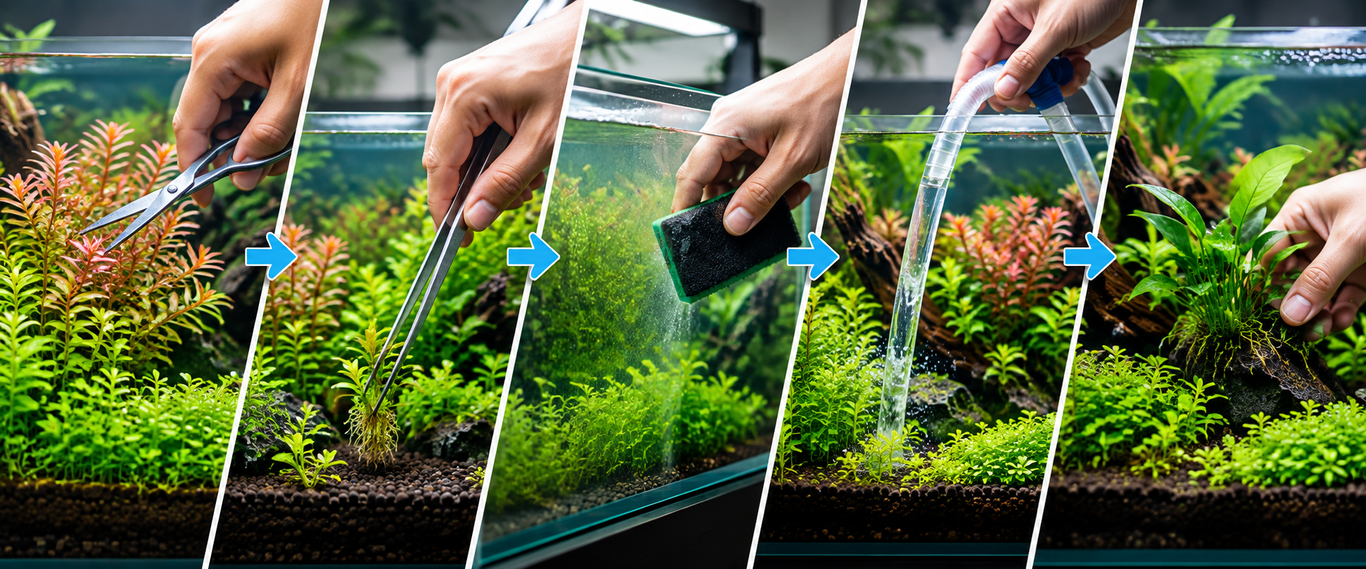 Aquarium plant care in five steps